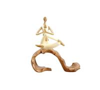 Rich Iron Decoración de Habitaciones Yoga Girl Estatua Decorativa Escultura Estante Decoración Figuras Estatuas de Resina Meditación Divertidos Accesorios de Escritorio(B1)