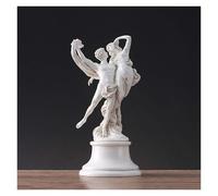 Rich Iron Figuritas Pareja romántica Bailando Estatua Amor ángel Escultura Abrazo y Beso Figura Decoración para dormitorios(32cm)
