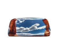 Rich&Rabbit Arches National Park - Bolsa de maquillaje portátil con cremallera y cremallera para uso diario, Oro, Talla única