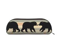Rich&Rabbit Bear Print - Bolsas versátiles con cremallera para cosméticos, accesorios pequeños, bolsas de almacenamiento para piezas pequeñas, Oro, Talla única