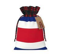 Rich&Rabbit Bolsa de almacenamiento con cordón para Navidad, diseño de bandera de Costa Rica