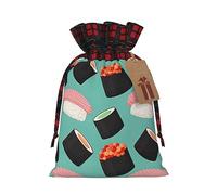 Rich&Rabbit Bolsa de almacenamiento de suministros de fiesta de Navidad con estampado de sushi Food Patterns1