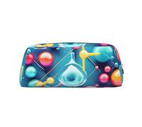 Rich&Rabbit Bolsa de maquillaje con cremallera para cosméticos, diseño abstracto de ciencia, química, ilustración 3D, bolsa de almacenamiento portátil de viaje, bolsa de almacenamiento para uso