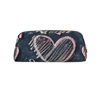 Rich&Rabbit Bolsa de maquillaje con cremallera y texto en inglés "I Love You Words with Hearts", bolsa de almacenamiento portátil de viaje para uso diario, Oro, Talla única