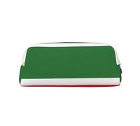 Rich&Rabbit Bolsa de maquillaje portátil con cremallera y estampado de la bandera de la República de Chechenia, bolsa de almacenamiento de viaje para uso diario, plateado, Talla única
