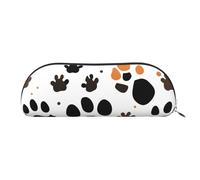 Rich&Rabbit Bolsas versátiles con cremallera con estampado de huellas de animales, cosméticos, pequeños accesorios, bolsas de almacenamiento de piezas pequeñas, plateado, Talla única