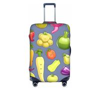 Rich&Rabbit Funda protectora de equipaje de viaje lavable con estampado de frutas y verduras de dibujos animados (18-32 pulgadas), Blanco, XL