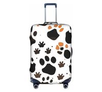 Rich&Rabbit Funda protectora de equipaje de viaje lavable con estampado de huellas de animales (18-32 pulgadas), Blanco, S
