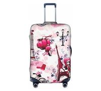 Rich&Rabbit Funda protectora de equipaje de viaje lavable con estampado de la Torre Eiffel de París (18-32 pulgadas), Blanco, L