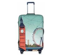 Rich&Rabbit Funda protectora de equipaje de viaje, lavable, con estampado "I Love London" (18-32 pulgadas), Blanco, S