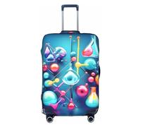 Rich&Rabbit Funda protectora de equipaje de viaje lavable con ilustración 3D de ciencia abstracta e ilustración química (18-32 pulgadas), Blanco, L