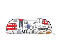 Rich&Rabbit I Love London - Bolsas versátiles con cremallera para cosméticos, accesorios pequeños, bolsas de almacenamiento para piezas pequeñas, plateado, Talla única