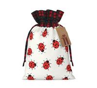 Rich&Rabbit Infinite Speckled Patterns Print Color Block Christmas Drawstring Bag Holiday Christmas Party Supplies Storage Bag