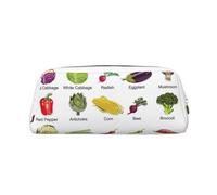 Rich&Rabbit Introducción de varios vegetales con cremallera y cremallera, bolsa de maquillaje portátil, bolsa de almacenamiento de viaje, bolsa de uso diario, plateado, Talla única