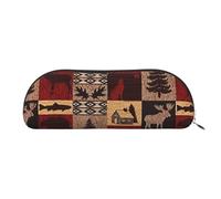Rich&Rabbit Lodge Bear - Bolsas versátiles con cremallera con estampado de ciervos y peces, accesorios pequeños, bolsas de almacenamiento para piezas pequeñas, plateado, Talla única