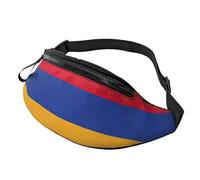 Rich&Rabbit Riñonera multifuncional con estampado de bandera de Armenia para senderismo, viajes, correr, caminatas de montaña, Negro -, Talla única