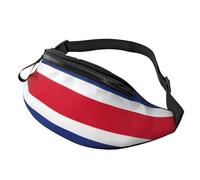 Rich&Rabbit Riñonera multifuncional con estampado de bandera de Costa Rica para senderismo, viajes, correr, caminatas de montaña, Negro -, Talla única