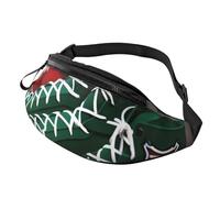 Rich&Rabbit Riñonera multifuncional con estampado de cordones de fútbol americano para senderismo, viajes, correr, caminatas de montaña, Negro -, Talla única