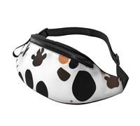 Rich&Rabbit Riñonera multifuncional con estampado de huellas de animales para senderismo, viajes, correr, caminatas de montaña, Negro -, Talla única