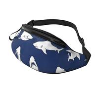 Rich&Rabbit Riñonera multifuncional con estampado de peces marinos para senderismo, viajes, correr, caminatas de montaña, Negro -, Talla única