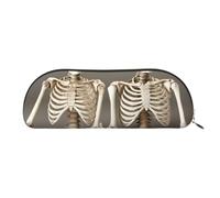 Rich&Rabbit Skeletons - Bolsas versátiles con cremallera y estampado de yoga, para cosméticos, pequeños accesorios, bolsas de almacenamiento para piezas pequeñas, Oro, Talla única