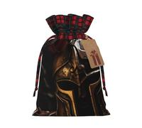 Rich&Rabbit Spartan Warrior - Bolsa de almacenamiento con cordón para Navidad, diseño de casco de guerrero