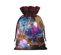 Rich&Rabbit Universe Galaxy Space Print - Bolsa de almacenamiento con cordón para Navidad, diseño de galaxia
