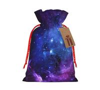 Rich&Rabbit Universe Galaxy Star Space Print - Bolsas de regalo de Navidad, regalos de fiesta de Navidad, regalos de Acción de Gracias, bolsas con cordón