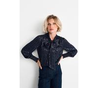 Rich & Royal Blouse With Bow Midnight Blue Talla: 36 | Blusas Outlet | Mujer | Azul