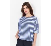 Rich & Royal Cotton Stripe Blouse Midnight Blue Talla: 34 | Blusas Outlet | Mujer | Azul