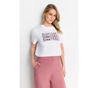 Rich & Royal Easy T-shirt Sunkissed Print Organic White Talla: S | Camisetas de Seda Outlet | Mujer | Blanco