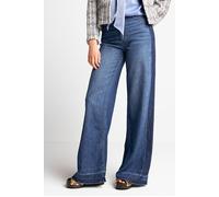 Rich & Royal Marlene Denim Side Stripe Denim Blue Talla: W28L32 | Pantalones Anchos Outlet | Mujer | Azul