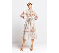 Rich & Royal Maxi Dress With Embroidery Organic Original Talla: 36 | Vestidos Midi Outlet | Mujer | Blanco