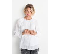 Rich & Royal Plissee Blouse Pearl White Talla: 38 | Blusas Outlet | Mujer | Blanco