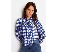 Rich & Royal Printed Blouse With Bow Midnight Blue Talla: 34 | Blusas Outlet | Mujer | Azul