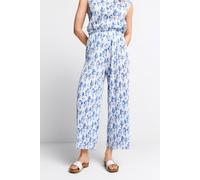 Rich & Royal Printed Crinkle Pants Recycled Cotton Blue Talla: L | Pantalones Rectos Outlet | Mujer | Azul