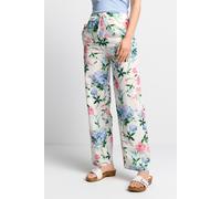 Rich & Royal Printed Linen Pants Sustainable Whisper White Talla: 34 | Pantalones Rectos Outlet | Mujer | Blanco