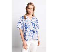 Rich & Royal Printed V-neck Blouse Cotton Blue Talla: 42 | Blusas Outlet | Mujer | Azul