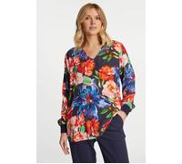 Rich & Royal Printed V-neck Blouse With Knit Cuffs Red Salsa Talla: 40 | Blusas Outlet | Mujer | Rojo