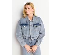 Rich & Royal Rhinestone Denim Jacket Organic Denim Blue Talla: 38 | Chaquetas Vaqueras Outlet | Mujer | Azul