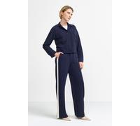 Rich & Royal Scuba Wide Leg Pants With Gallon Striped Midnight Blue Talla: L | Pantalones Outlet | Mujer | Azul