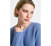 Rich & Royal Seamless Crew Neck Half Cardigan Vintage Blue Talla: XL | Sudaderas con Capucha Outlet | Mujer | Azul