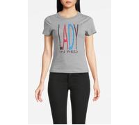 Rich & Royal Slim Fit T-shirt With Print "lady" Organic Pebble Grey Talla: M | Camisetas de Seda Outlet | Mujer | Gris