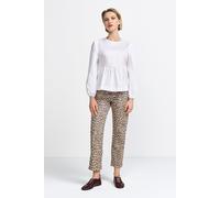 Rich & Royal Vintage Straight Leopard Print Caffee Latte Talla: W32L34 | Pantalones Rectos Outlet | Mujer