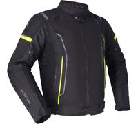 Richa Airstream 3 chaqueta textil impermeable para motocicleta, negro/amarillo, Talla XXL