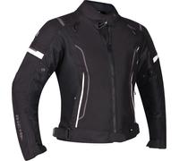 Richa Airstream 3 impermeable Chaqueta textil de motocicleta para mujer, negro-blanco, tamaño L