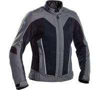 Richa Airstream-X impermeable Chaqueta textil de motocicleta para mujer, negro-gris, tamaño 4XL