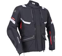 Richa Armada 1.1 Gore-Tex Pro chaqueta textil impermeable para motocicletas, Negro/Blanco/Rojo, Talla 4XL