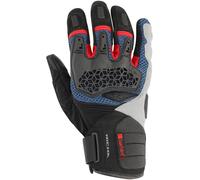 Richa Bogota Guantes de moto, negro-rojo-azul, tamaño L para Hombres