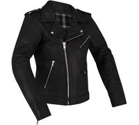 Richa Brighton Chaqueta de cuero de moto para mujer, negro, Talla 42